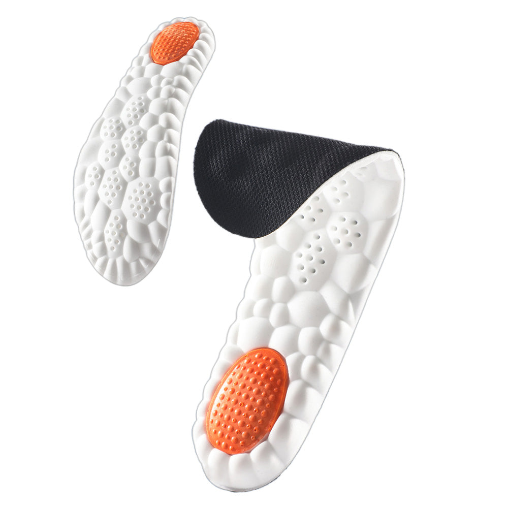 Pair of 4D Cloud-Soft Cushioning Insoles-Black