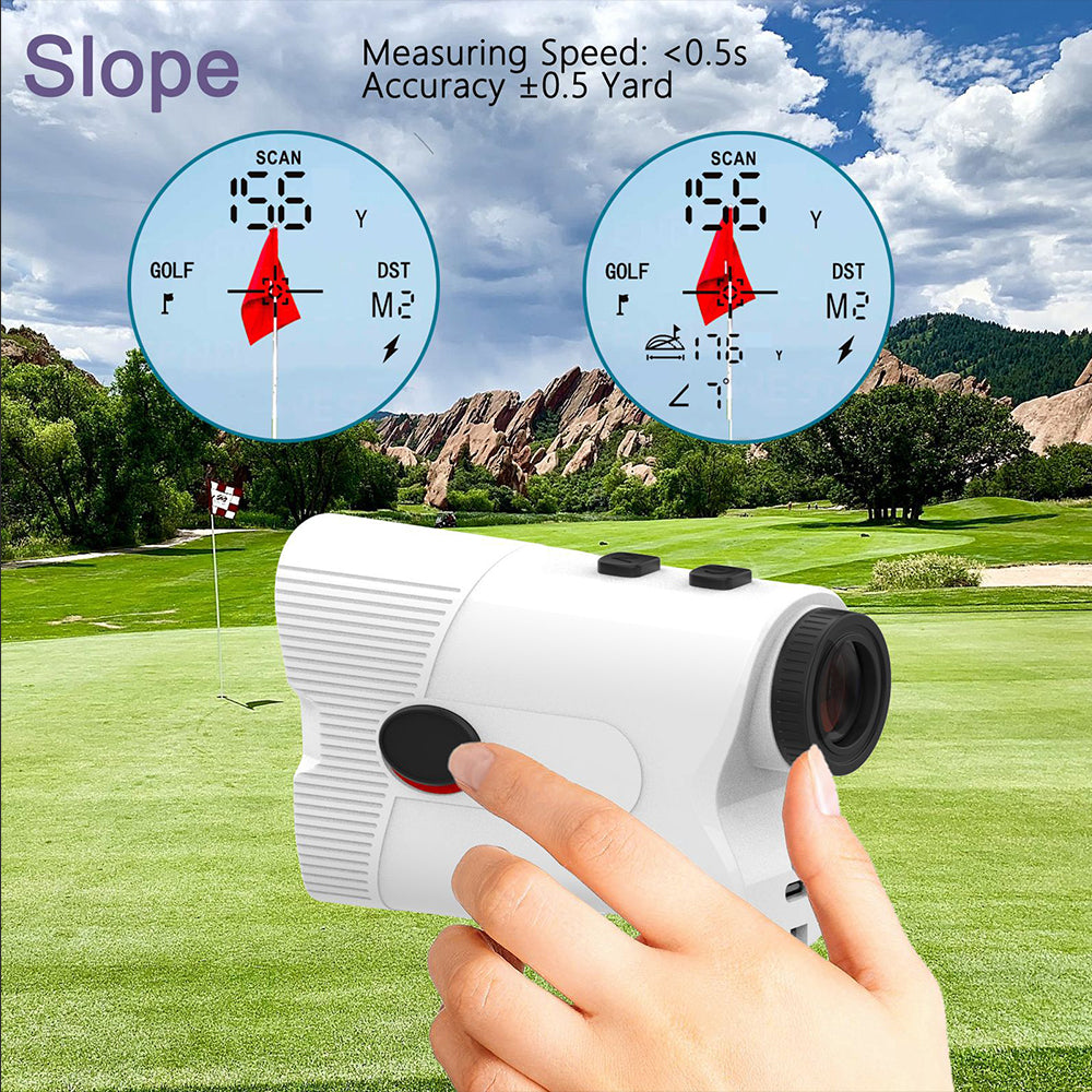 1200Yard Magnetic Golf Rangefinder with Slope Compensation Flag Lock Vibration