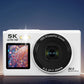 5K HD Dual Screen Digital Camera Point and Shoot Selfie Camera with LED Fill Light