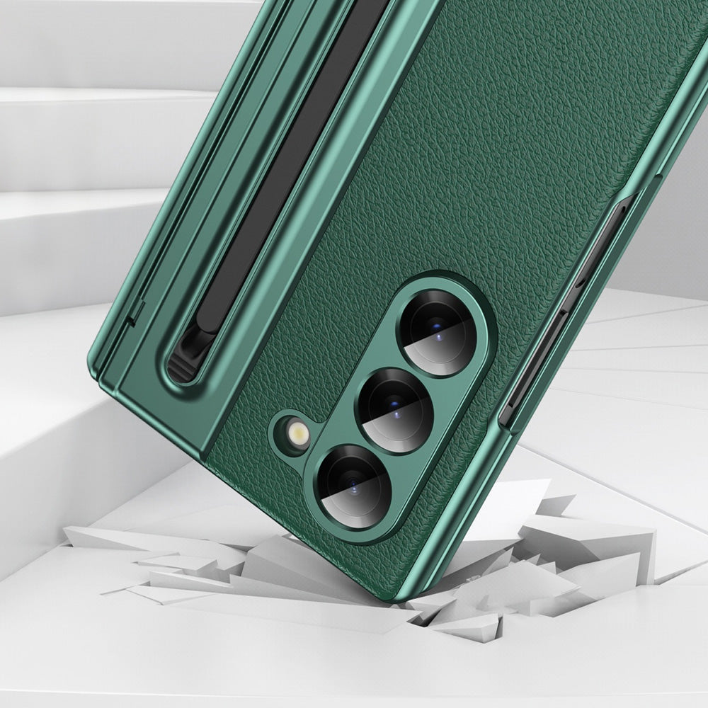 Phone Case for Samsung Z Fold 7 with Pen Holder Full Coverage Hinge Protection