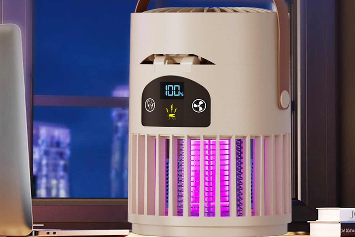 2-in-1 Fan Mosquito Killer Lamp Purple Light Trap Electric Zapper