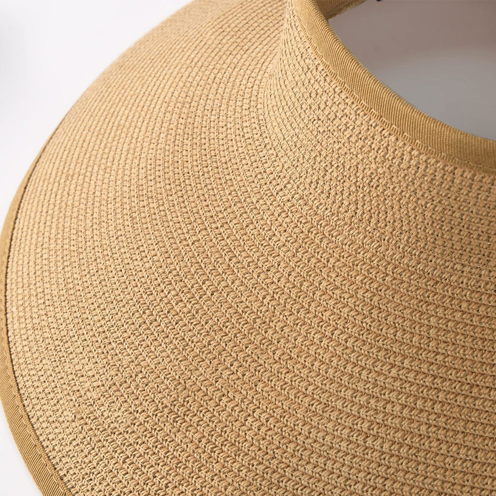 Foldable Adjustable Wide Brim Open Top Outdoor Sun Visor Hat