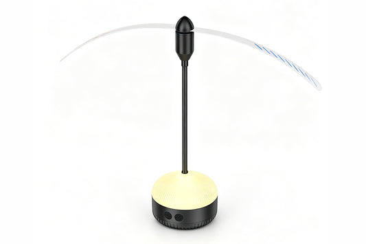 Flexible Blade Fly Repellent Fan Warm Light Table Flying Bug Repeller Fan