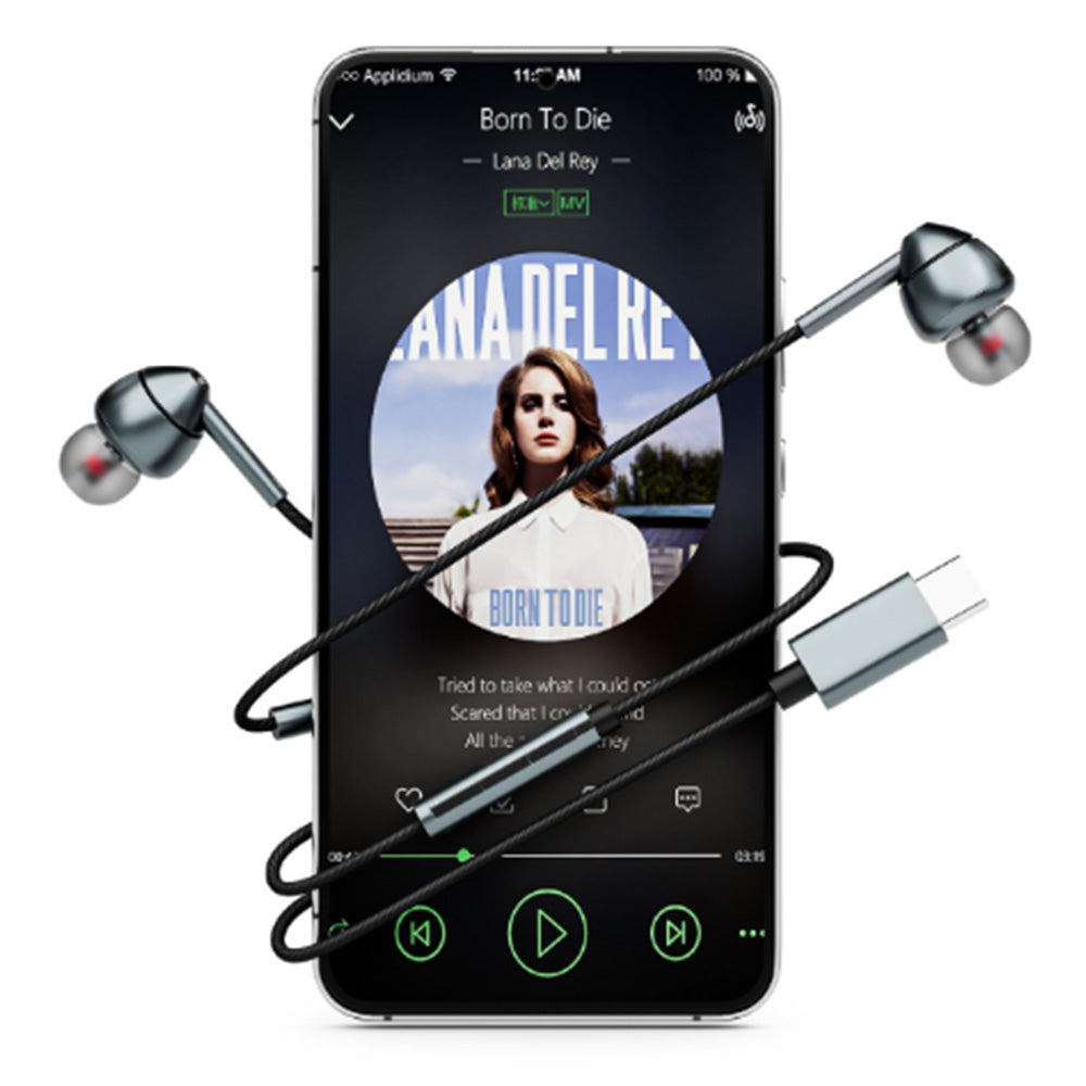 HIFI Bass Stereo Wired Earbuds Headset In-Ear Earphone Type-C Headphone