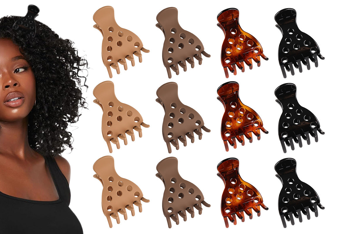 12Pcs Lightweight Hair Claw Clips for Thick and Thin Hair Styling