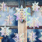 3D Paper Snowflake Hanging Decorations for Christmas Party