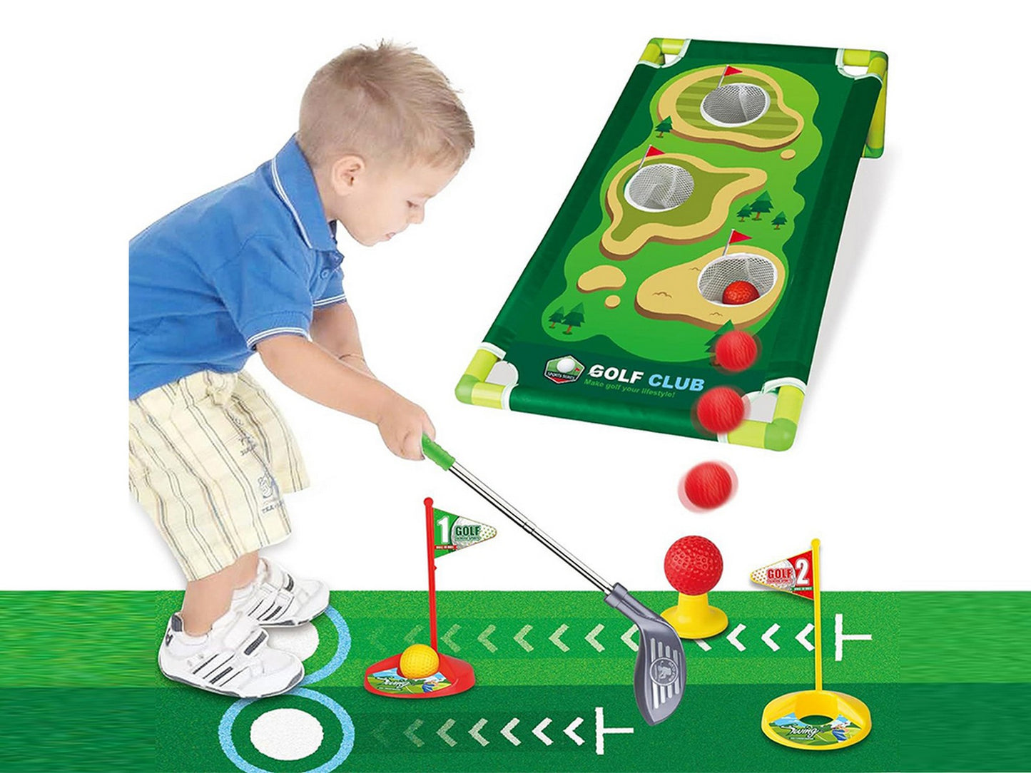 Kids Golf Clubs Set Retractable Golf Target Golf Set For Kids