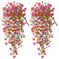 2Pcs Artificial Flowers Outdoor Hanging Faux Floral Decor for Planter Basket Window Box