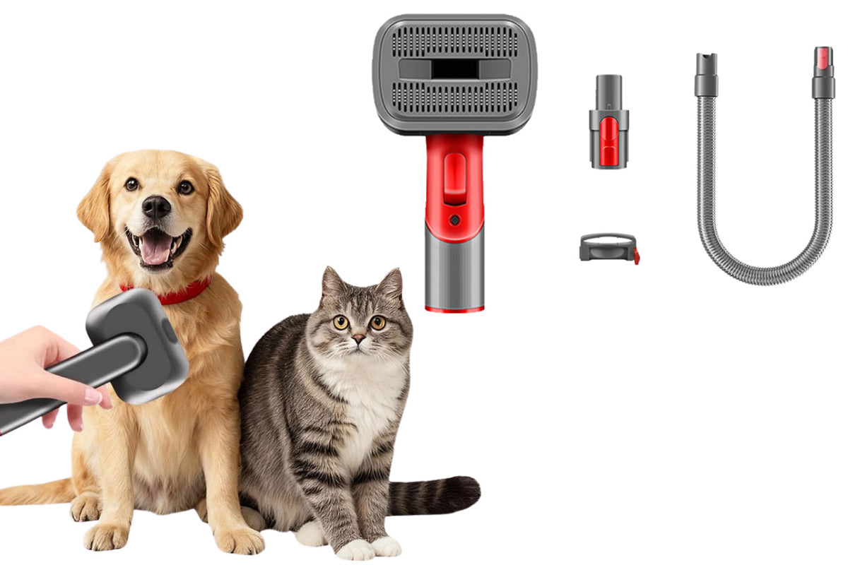 Vacuum Pet Grooming Brush Attachment Set for Dyson V7 V8 V10 V11 V15
