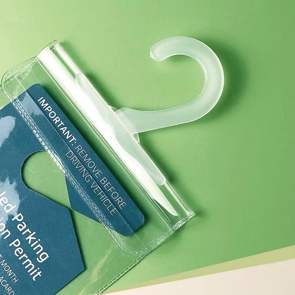 2Pcs Handicap Parking Placard Holder Ultra Transparent Cover for Disabled People