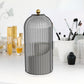 Sliding Lid Organizer 180 Degree Rotating Toothbrush Holder for Bathroom Counter