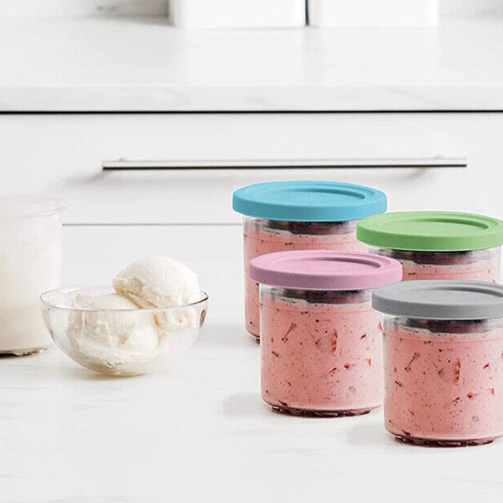 4Pcs Cream Pints Cup Storage Jars For Ninja NC299AM C300s Series