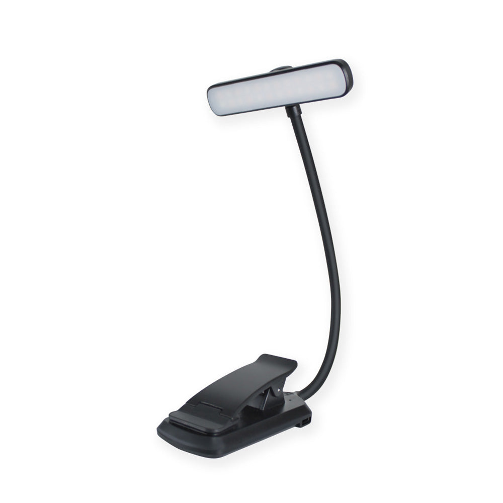 Rechargeable Flexible Goose Neck Clip-on 24 LEDs Eye Caring Book Light for Reading