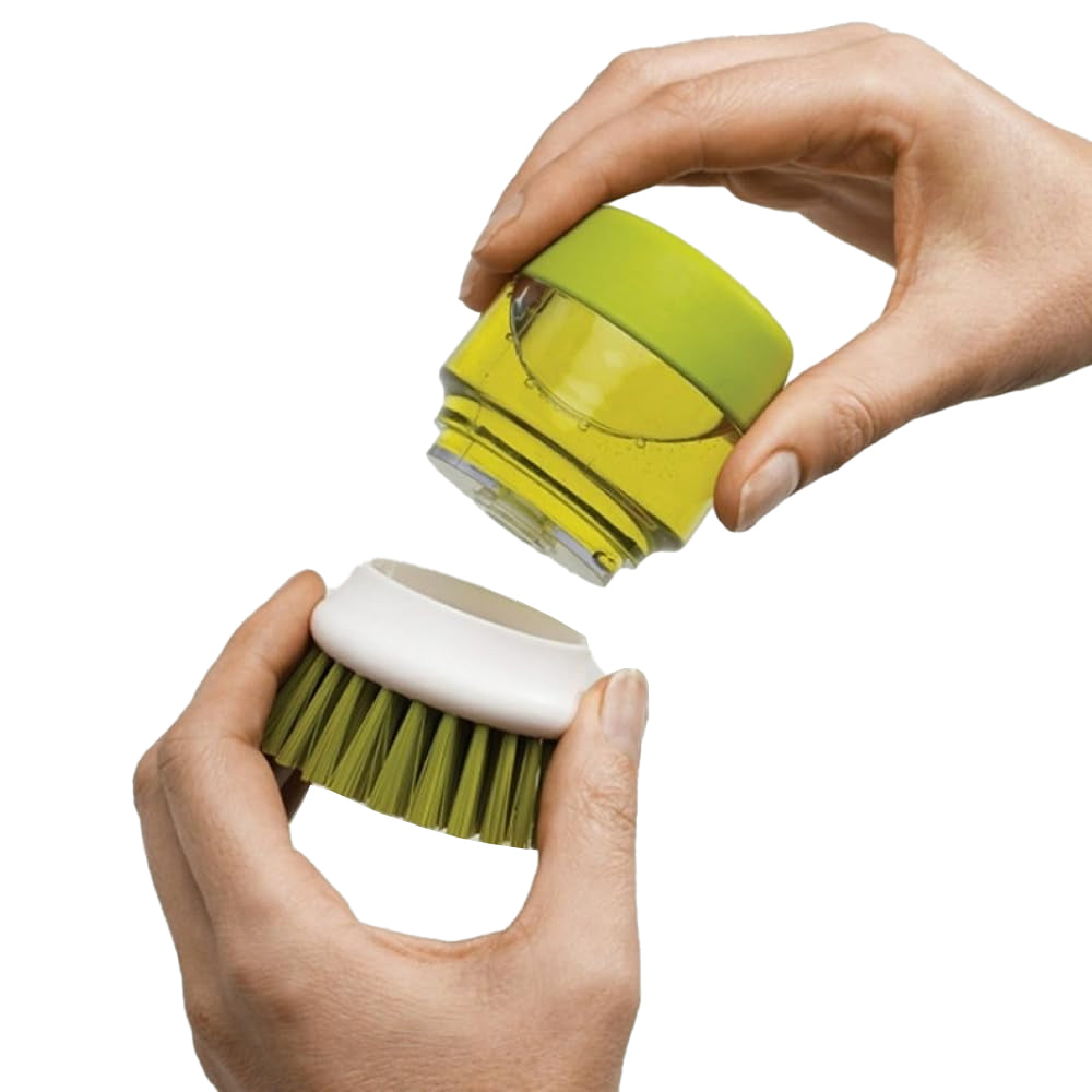 Dish Scrub Brush with Soap Dispenser Palm Scrub Washing Brush Pressing Cleaner