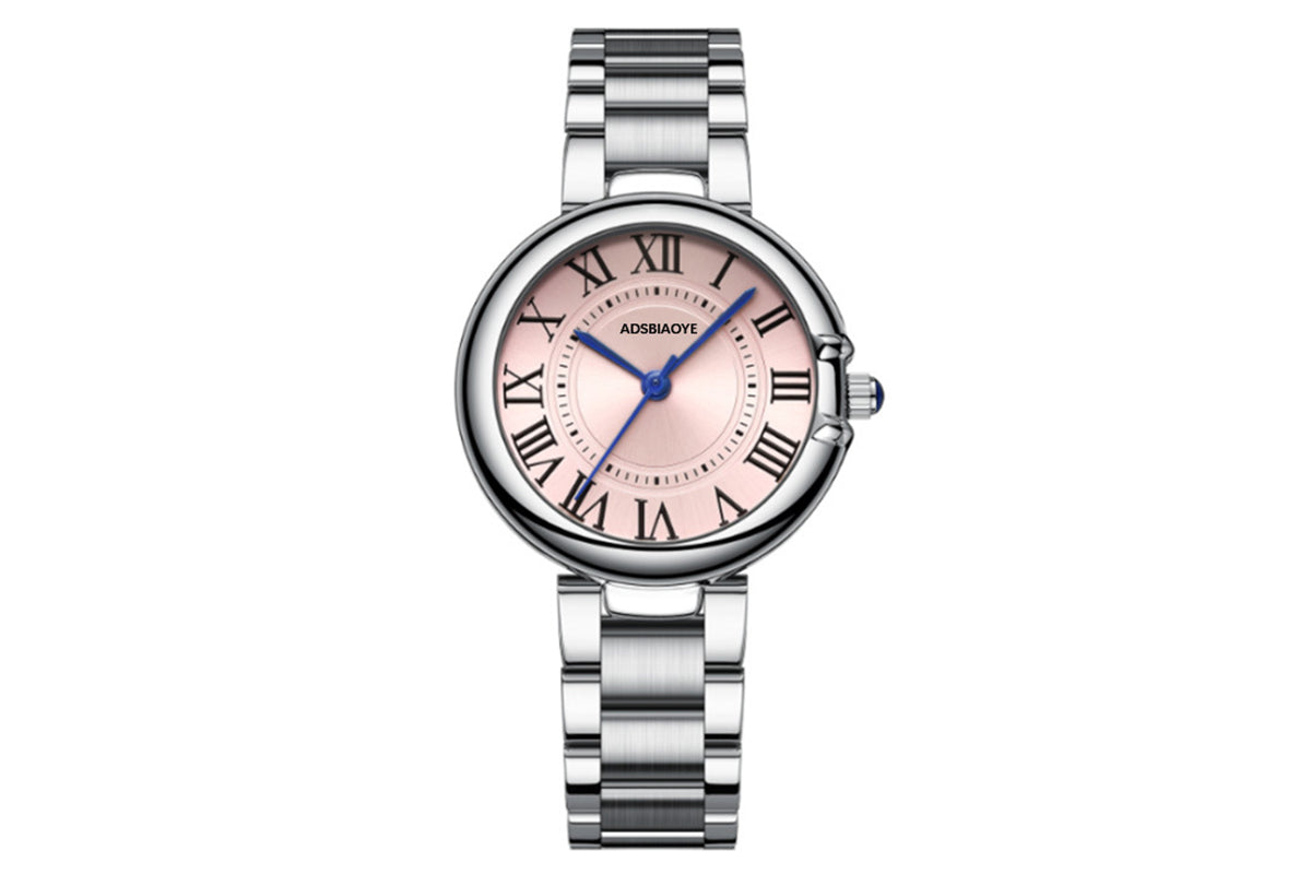 Women's Quartz Watch Classic Dial Roman Numerals Stainless Steel Band