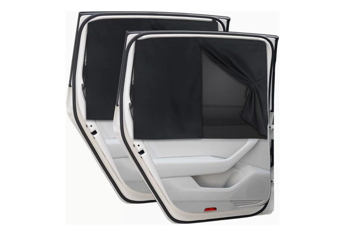 2PCS Car Window Sun Shades Double Layer Rear Window Privacy Cover