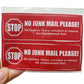 10 Pack Self Adhesive No Junk Mail Mailbox Stickers for Home and Office