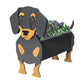 Animal Shaped Dog Shape Planter PVC Garden Decoration Dog Flower Pot-Dachshund