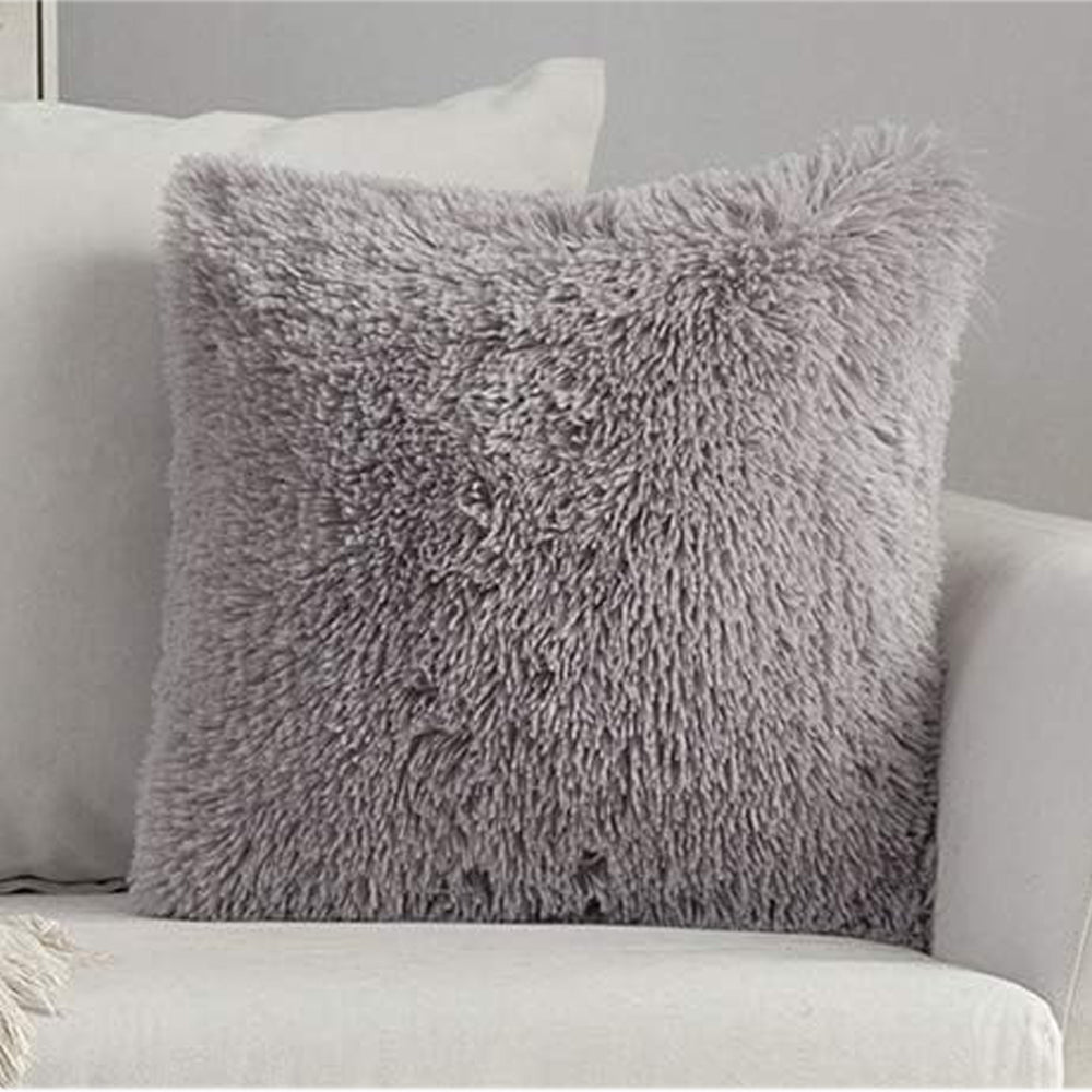Two-Pack Plush Square Cushion Cases Pillow Covers