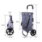 Folding Shopping Cart with Waterproof Oxford Bag Portable Utility Trolley