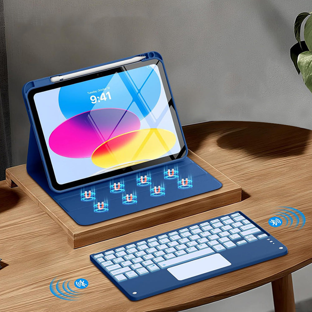 Keyboard Case with Touchpad and 7 Color Backlight for iPad 10th and 11th Gen