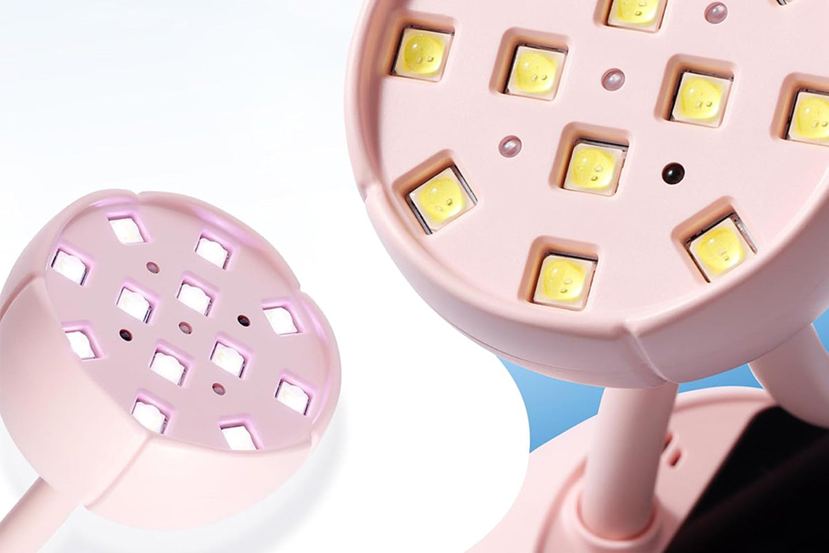 UV LED Nail Lamp Mini Cordless Gel Dryer With Adjustable Gooseneck For Gel Nails