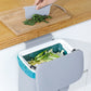 9L Kitchen Wall-Mounted Trash Can with Sliding Lid Seamless Sticker