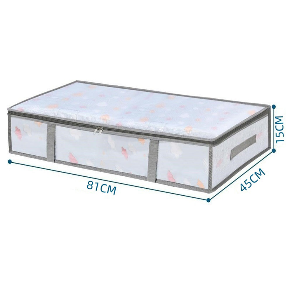 2Pcs Large Capacity Breathable Mesh Under Bed Storage Bag with Handles