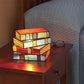 Resin Stained Stacked Books Lamp