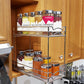 2 Tier Sliding Pull Out Vertical Spice Rack Organizer for Cabinet