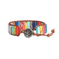 7 Chakra Boho Leather Wrap Bracelet