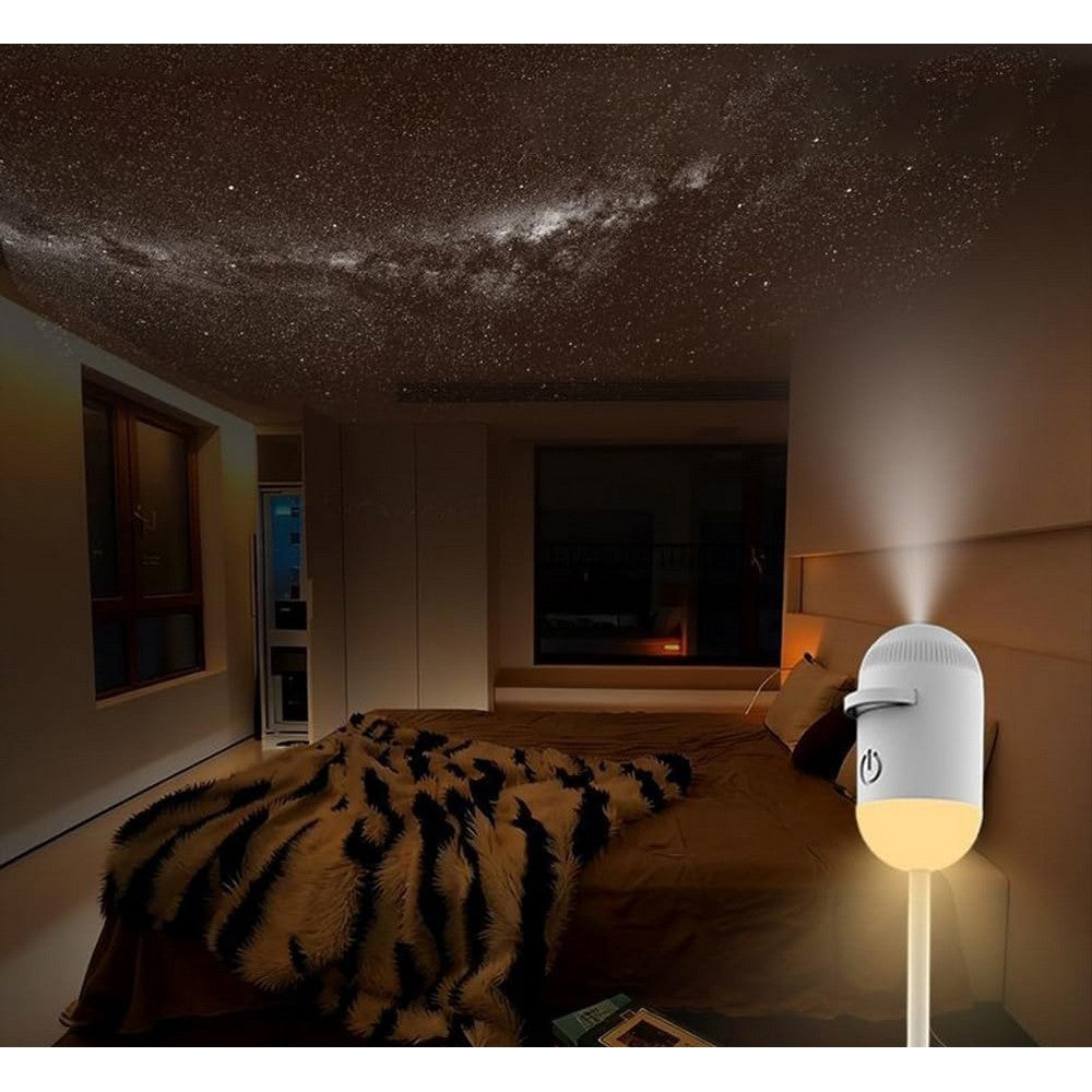 2-in-1 Galaxy Projector and Night Light 360-degree USB Galaxy Projector for Bedroom
