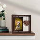 Pet Rotating Wooden Photo Frame for 4x6-inch Photo