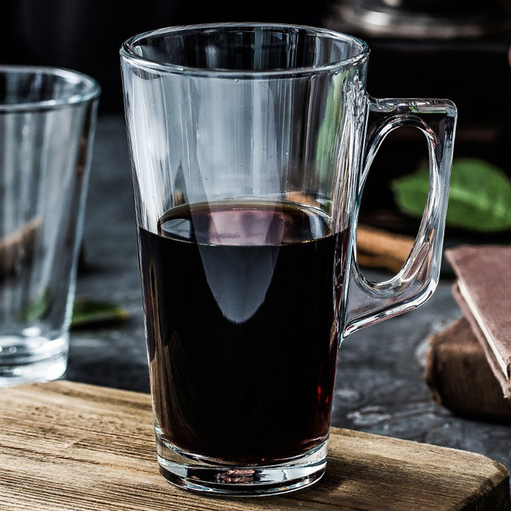 2 Pack 440ml Thick Glass Mugs for Juice Drinks Wine for Home and Office