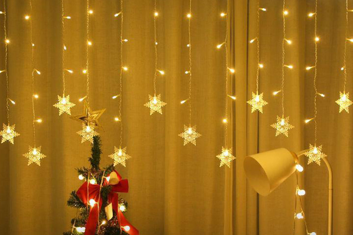 4m Curtain String Lights Waterproof Christmas Window Lights for Party Decorations