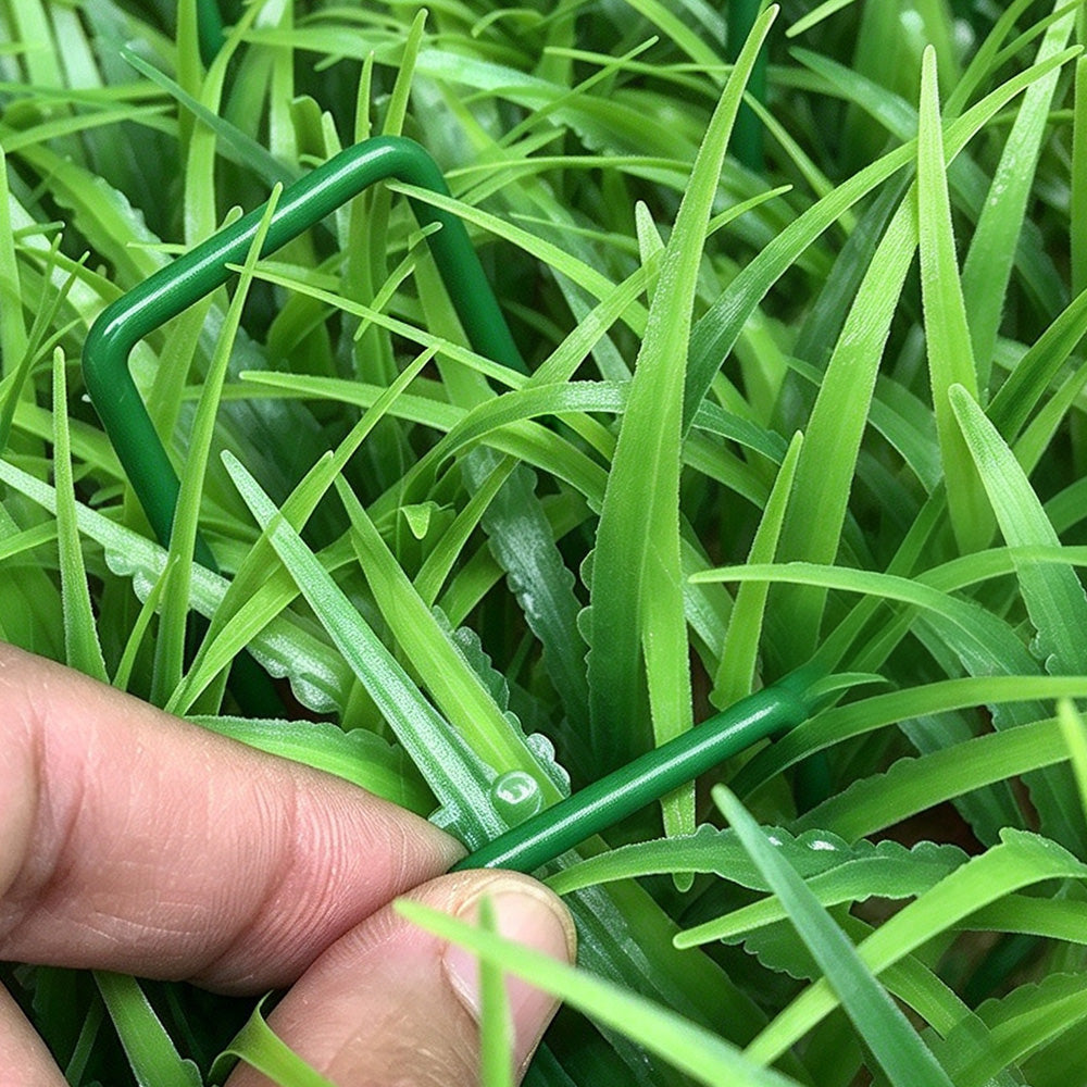 100 Pack 15cm Galvanized U Shaped Garden Landscape Staples