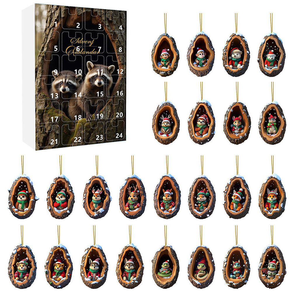 24Pcs Christmas Tree Decoration Hanging Ornaments for Home Decor Holiday Party