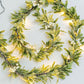 Christmas Mistletoe Rattan with Lamp String Artificial Mistletoe Leaves Berries String