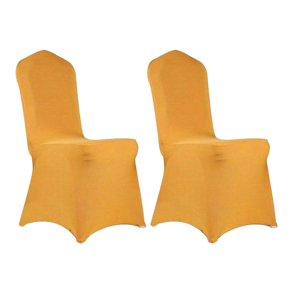 2Pcs Stretch Solid Colour Chair Cover for Wedding Party Decoration