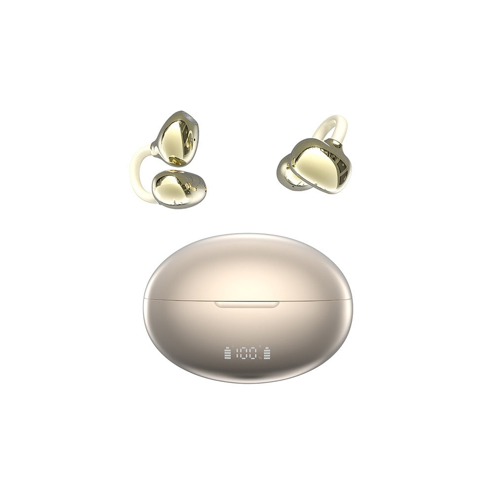 Bluetooth Open Ear Clip-On Earbuds Wireless Headphones for Sports