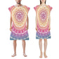 74*110cm Hooded Poncho Bathrobe Mandala Changing Robe Towel Beach Bath Quick Dry