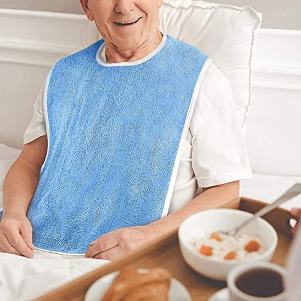 Adjustable Adult Bibs for Women Men Microfiber Bibs for Adults Senior Citizens