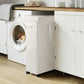 65L Laundry Basket with Wheels Lid Handle Foldable Dirty Clothes Basket for Home Dorm