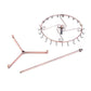 2Pcs Jewelry Rotating Ring Necklace Display Rack with 23 Hooks