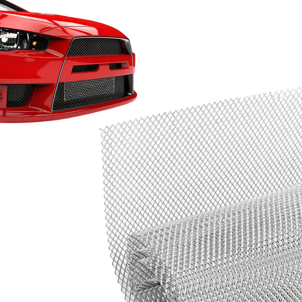 100 x 33cm Grille Mesh Aluminium Alloy Car Bumper Vent Metal Grille Net 3x6mm