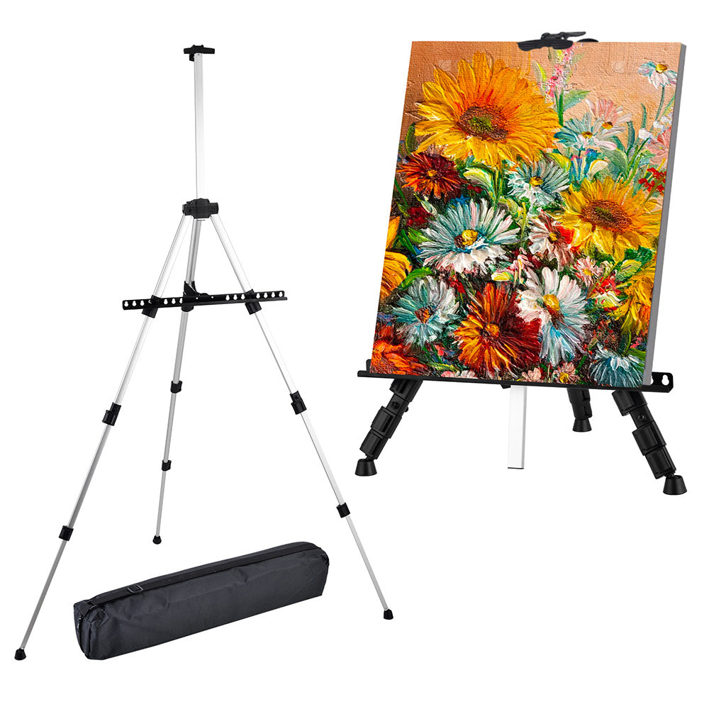 168cm Aluminum Adjustable Artist Field Display Easel Tripod Stand with Storage Bag