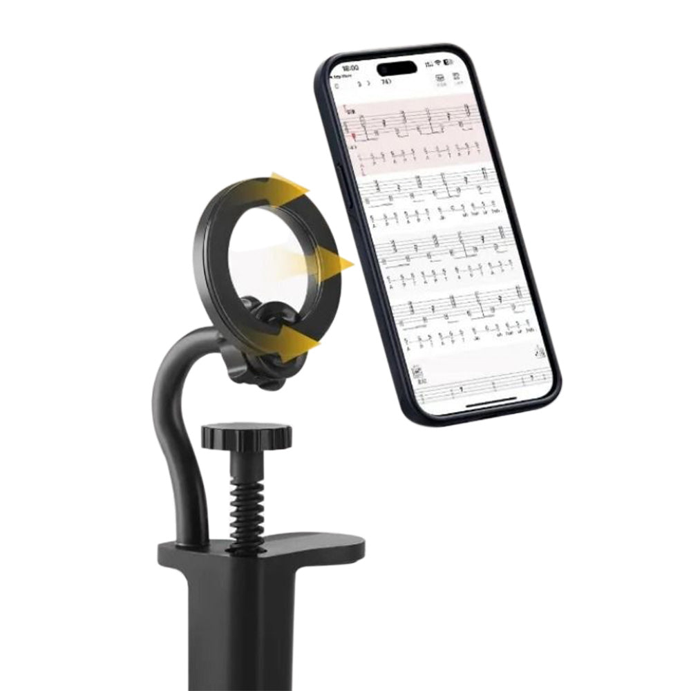 Guitar Phone Holder No Drill Guitar Mobile Phone Bracket With Rotatable Arm