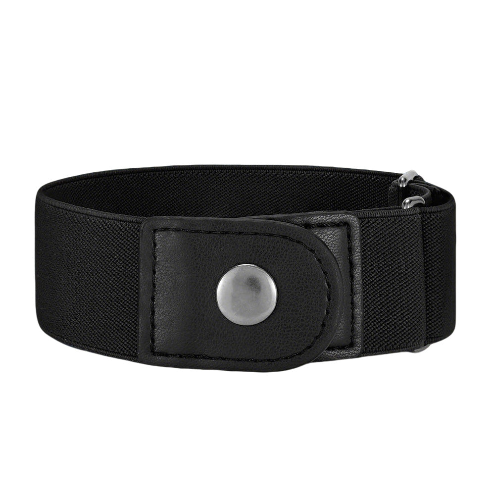 Elastic Belt Side Buckle for Jeans Pants Unisex Adults Adjustable Waistband Stretch