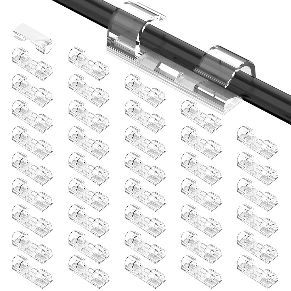 5mm Self Adhesive Cable Clips and Cord Holders for Wire Management