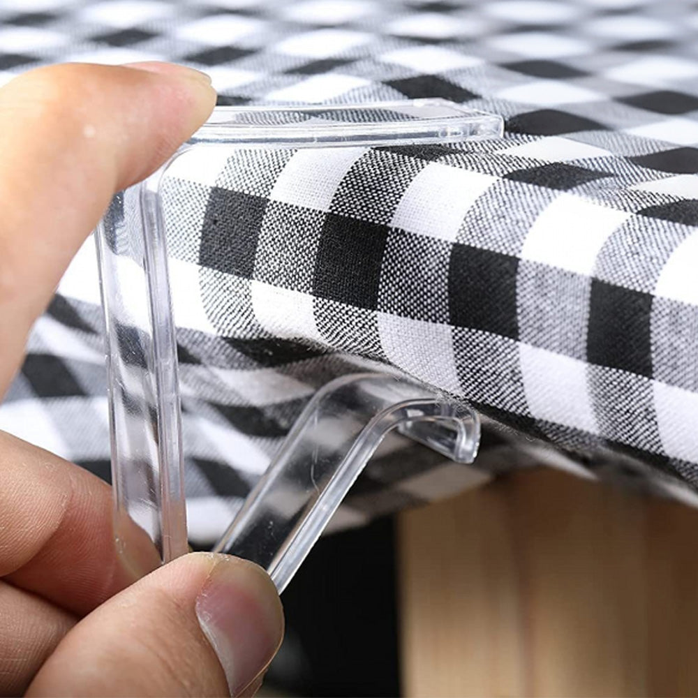 24 Pack Clear Plastic Tablecloth Clips for Indoor Outdoor Tables